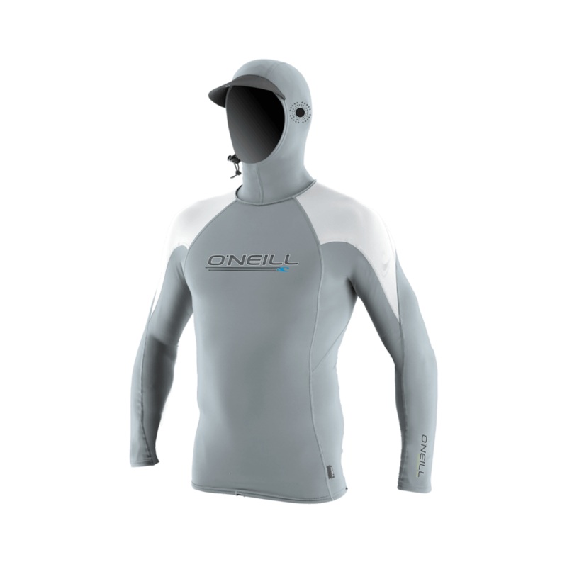 O'Neill Premium O'Zone L/S Rash Guard W/Hood WHITE