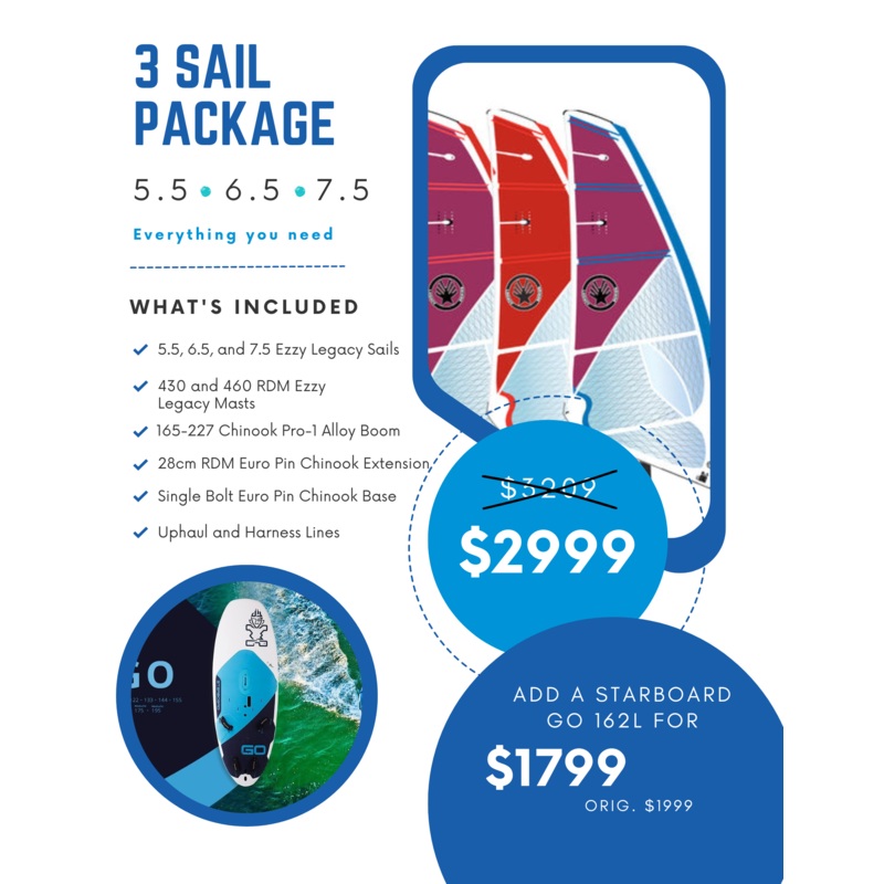 3 Sail Ezzy Legacy Package (Larger)