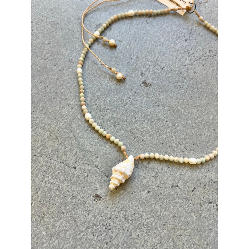 Earth eye Amazonite pearls necklace