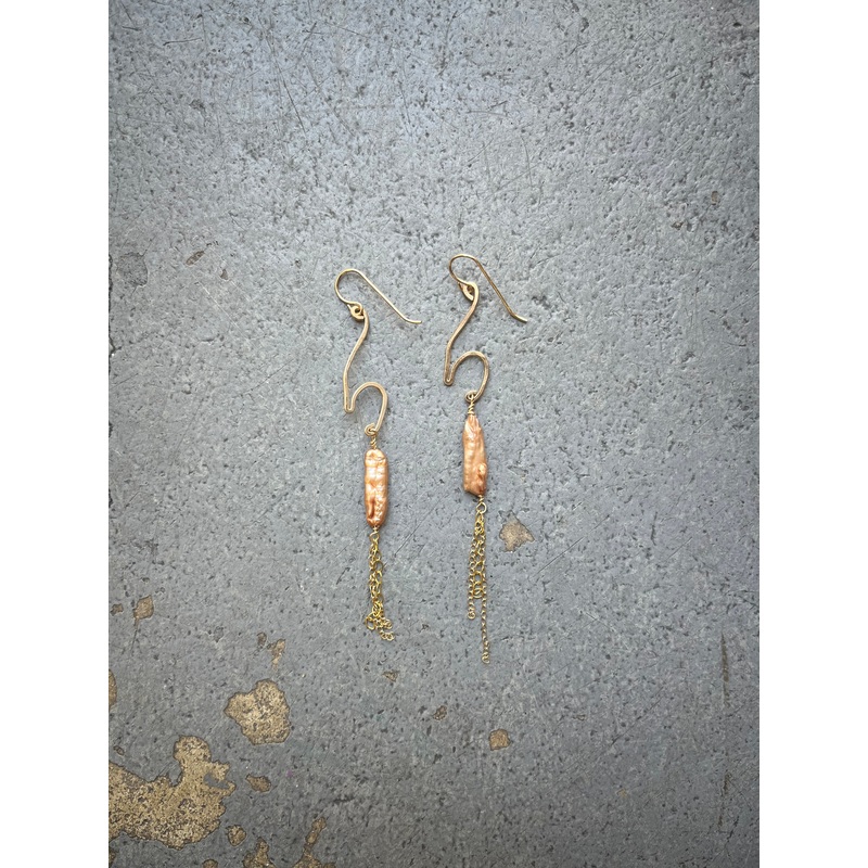 Golden Pearl Earrings
