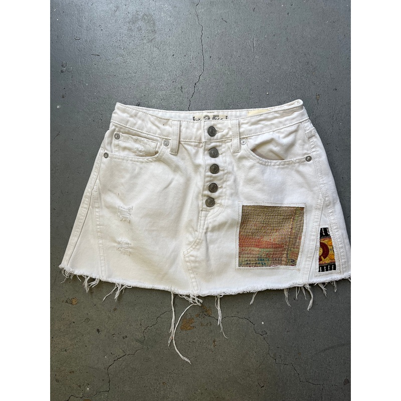 Up cycled Free People mini skirt