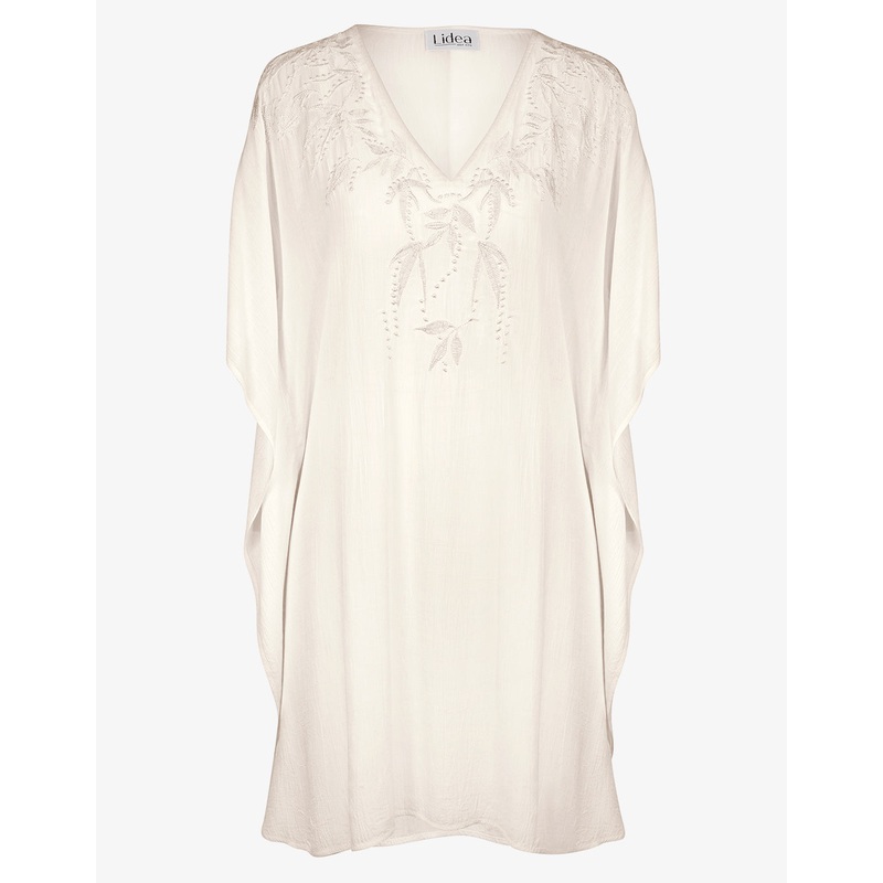 Embroidered Kaftan - Off White