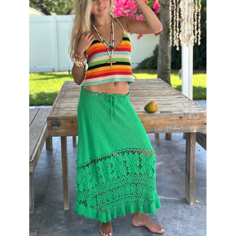 Emerald Scape Maxi Skirt