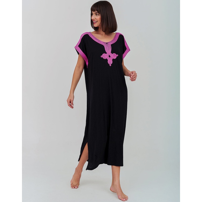 Gaia Beach Kaftan - Black