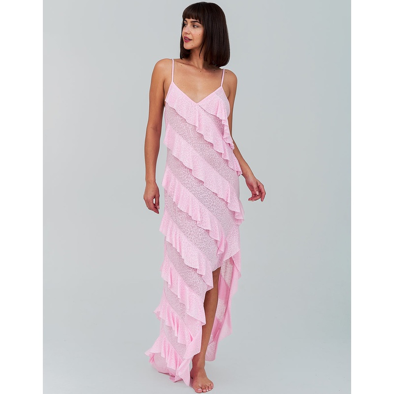 Mermaid Ruffle Dress - Light Pink