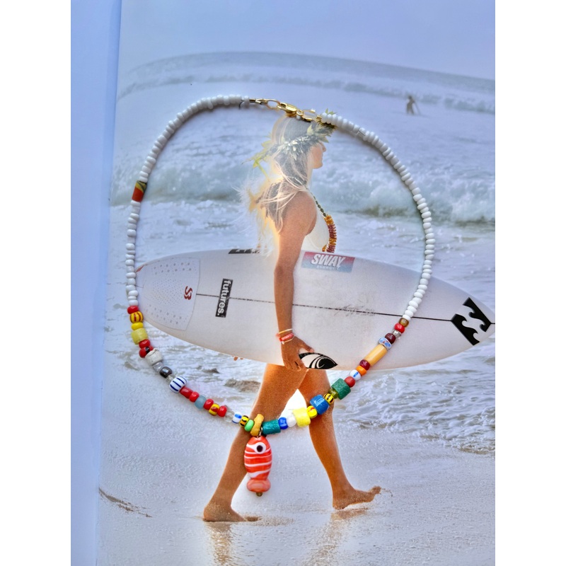 Orange fish necklace