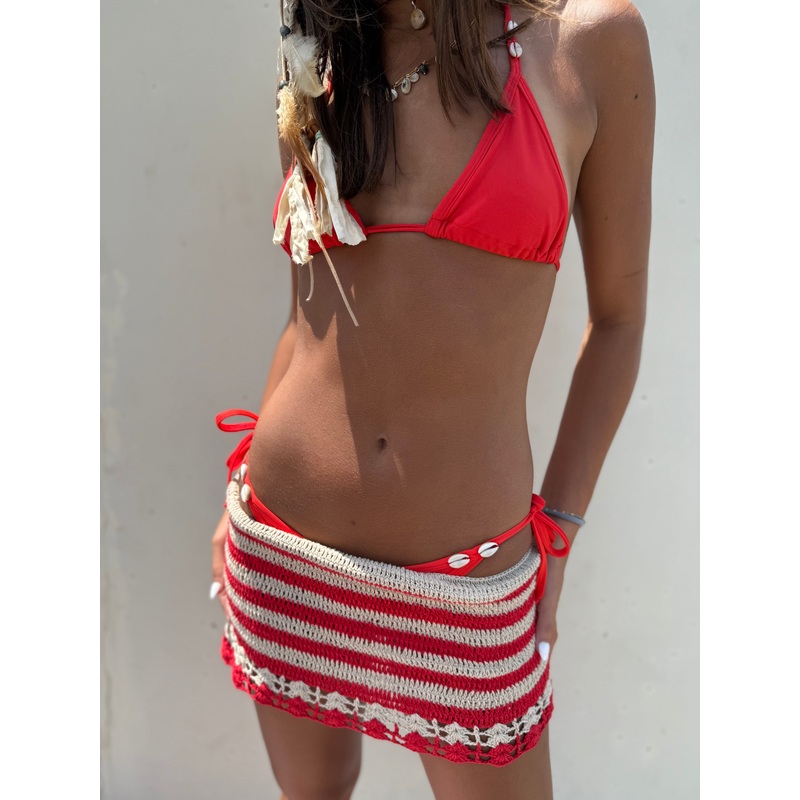 Strawberry Stripes Mini Skirt