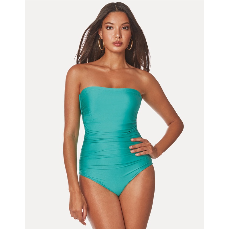 Ceylan Bandeau Swimsuit - Aqua