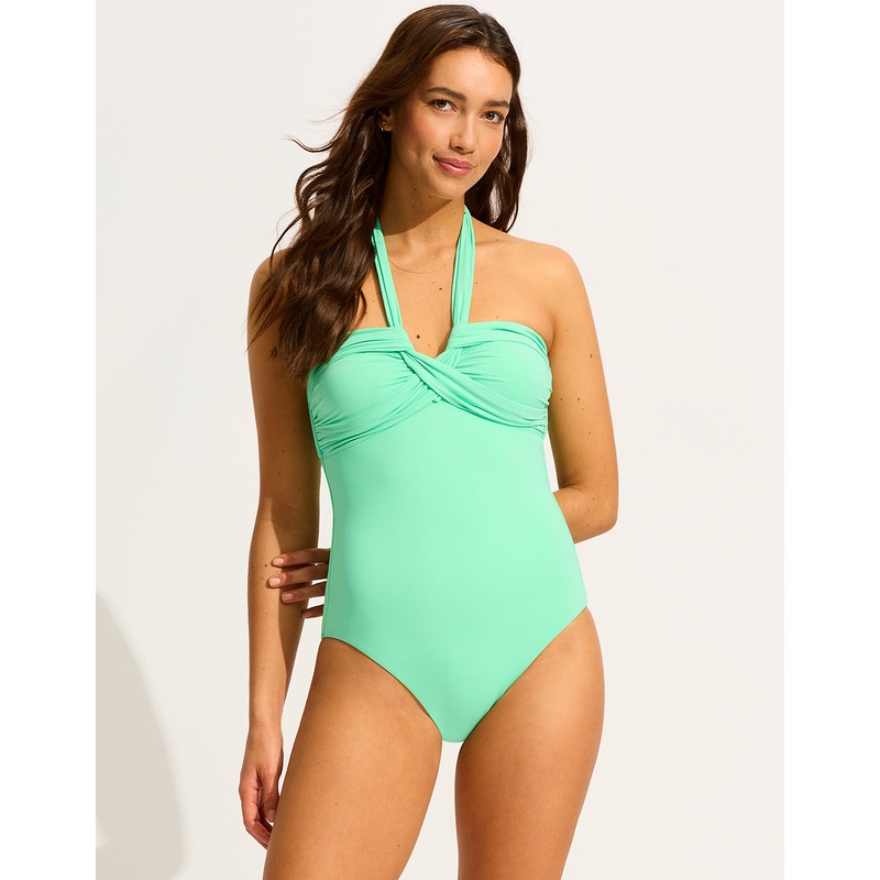 Collective Halter Bandeau Swimsuit - Mint