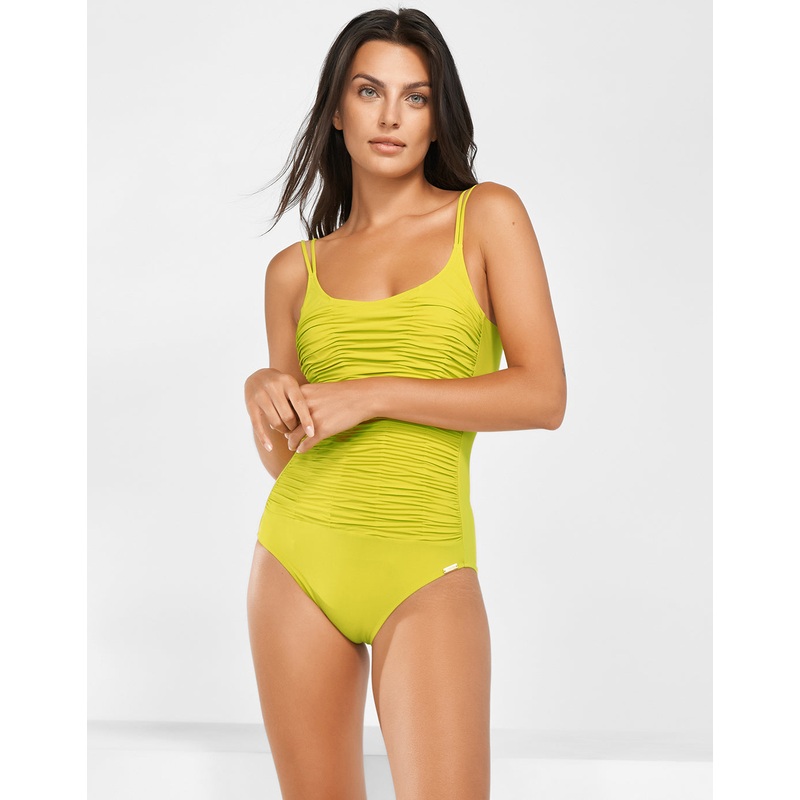 Elements Ruched Underwired Swimsuit - Kiwi Green