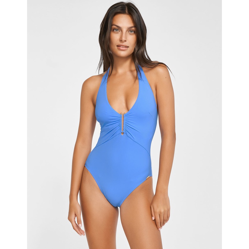 Honesty Halter Swimsuit - Horizon Blue