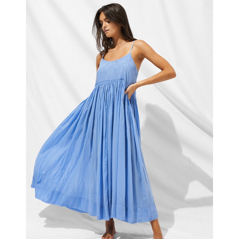 Island Nostalgia Maxi Dress - Cornflower