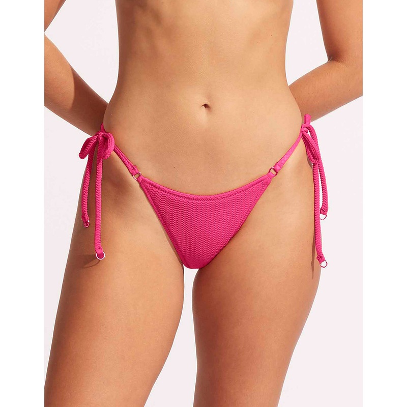 Sea Dive Tie Side Rio Bikini Pant - Fuchsia Rose