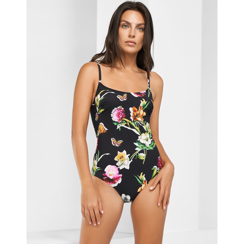 Siciliana Soft Cup Swimsuit - Black-Brights