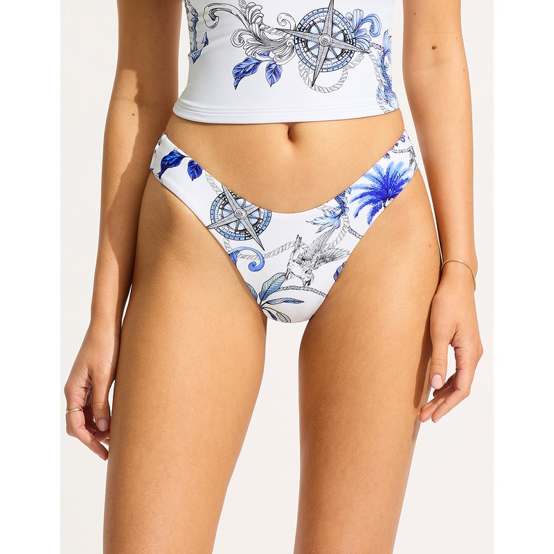 Ahoy Scoop High Cut Rio Bikini Pant - White