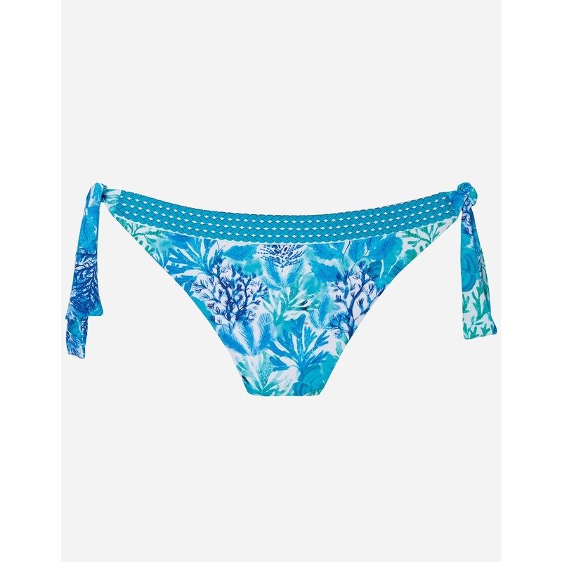 Coral Tie Side Bikini Pant - Turquoise
