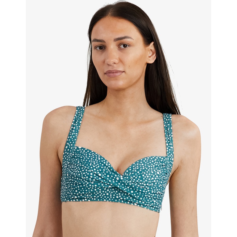 Ditsy Dots Medea Bikini Top - Deep Jungle