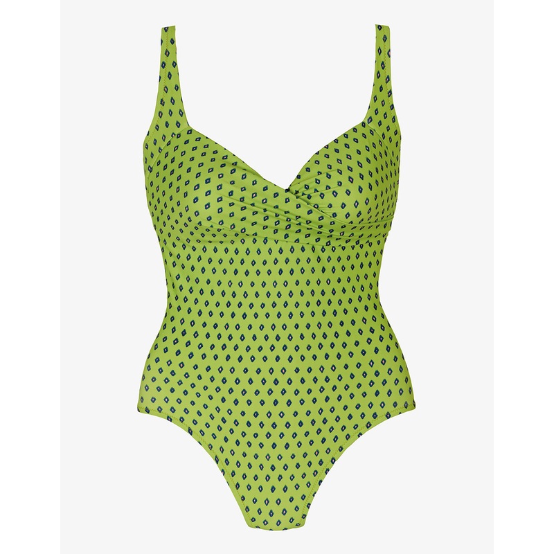 Lima Wrap Front Swimsuit - Lime