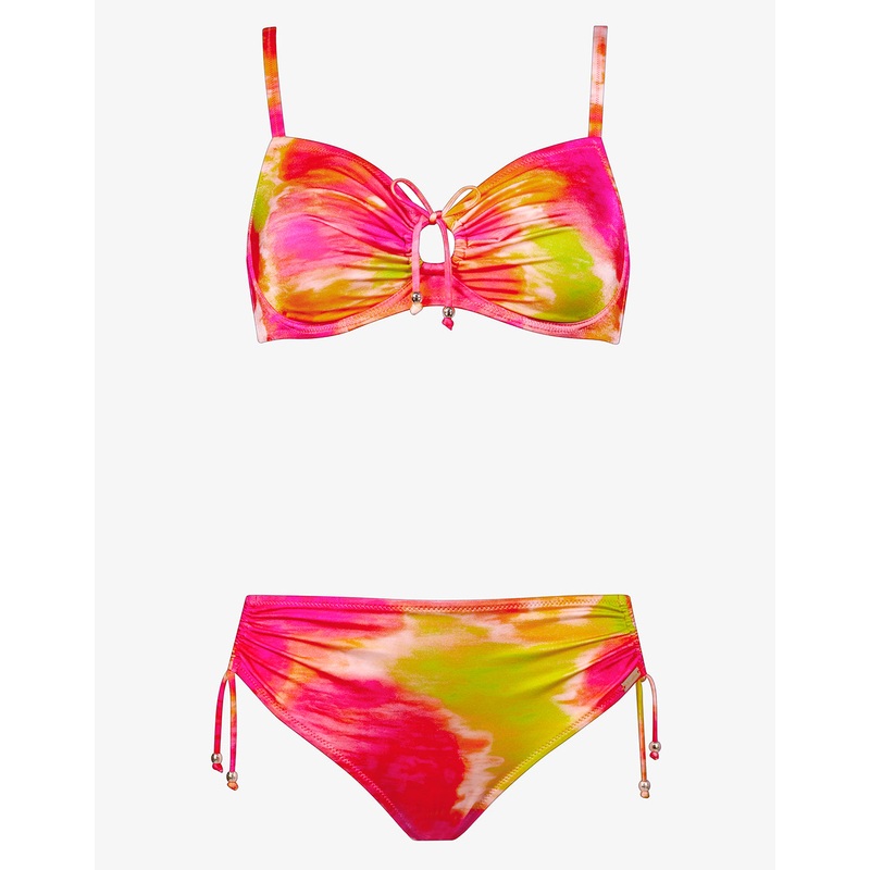 Pink Aqua Underwired Bikini Set - Pink Mix