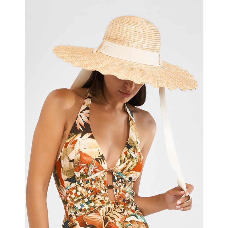 Scalloped Sun Hat - Sand
