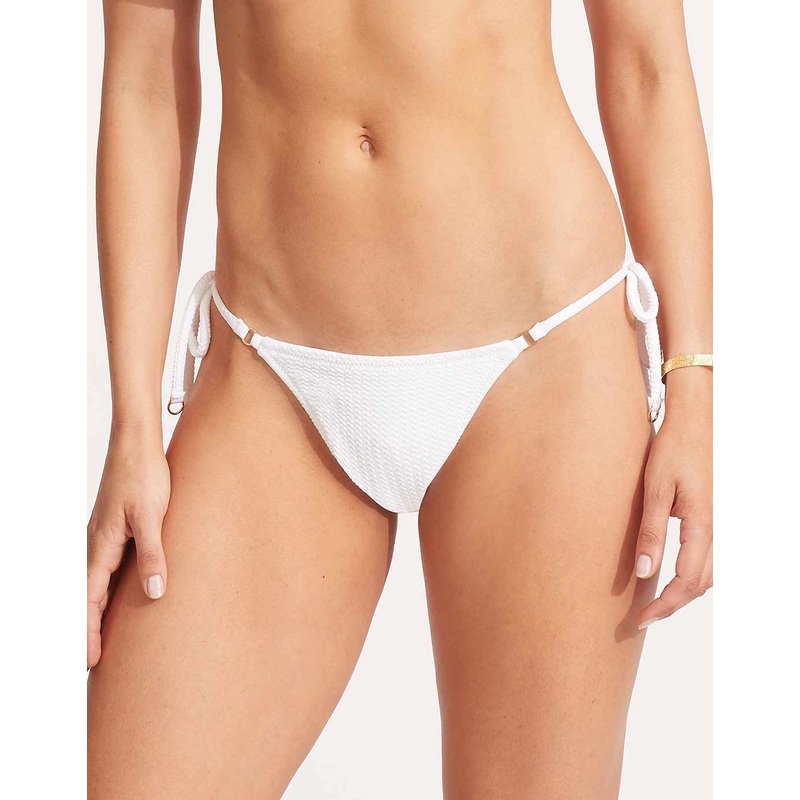 Sea Dive Tie Side Rio Bikini Pant - White