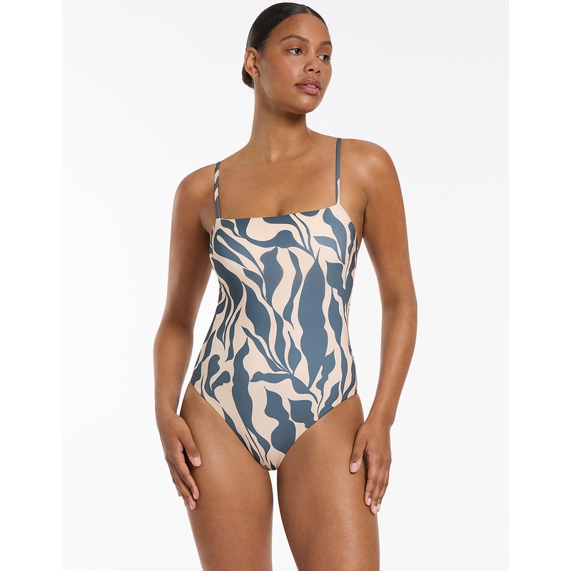 Sereno Minimal Tank Swimsuit - Steel Blue