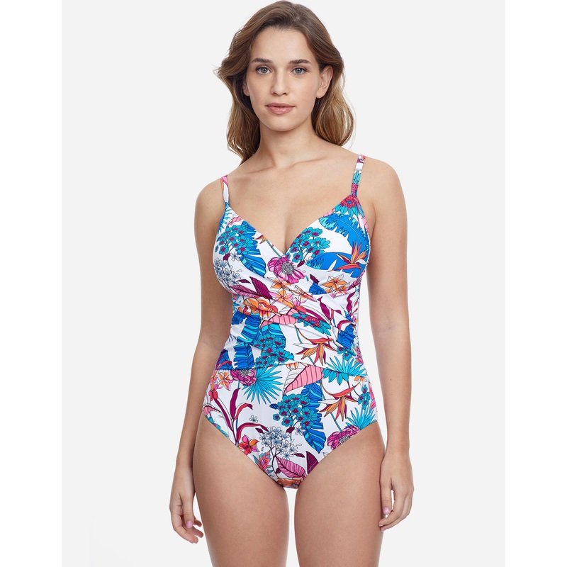 Bohemian Gypsy V Neck Swimsuit - White
