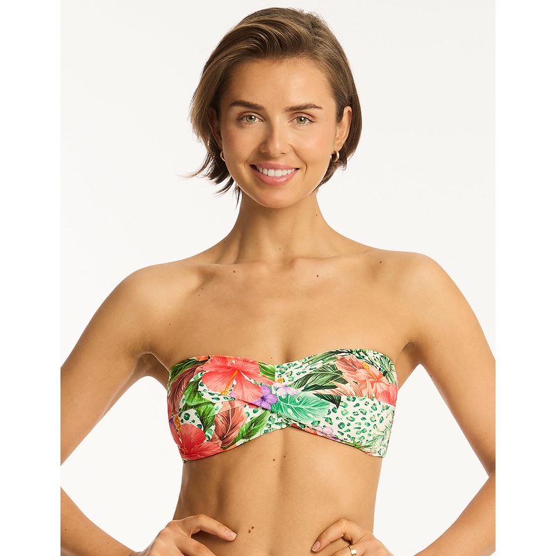 Dolce Twist Bandeau Bikini Top - Print
