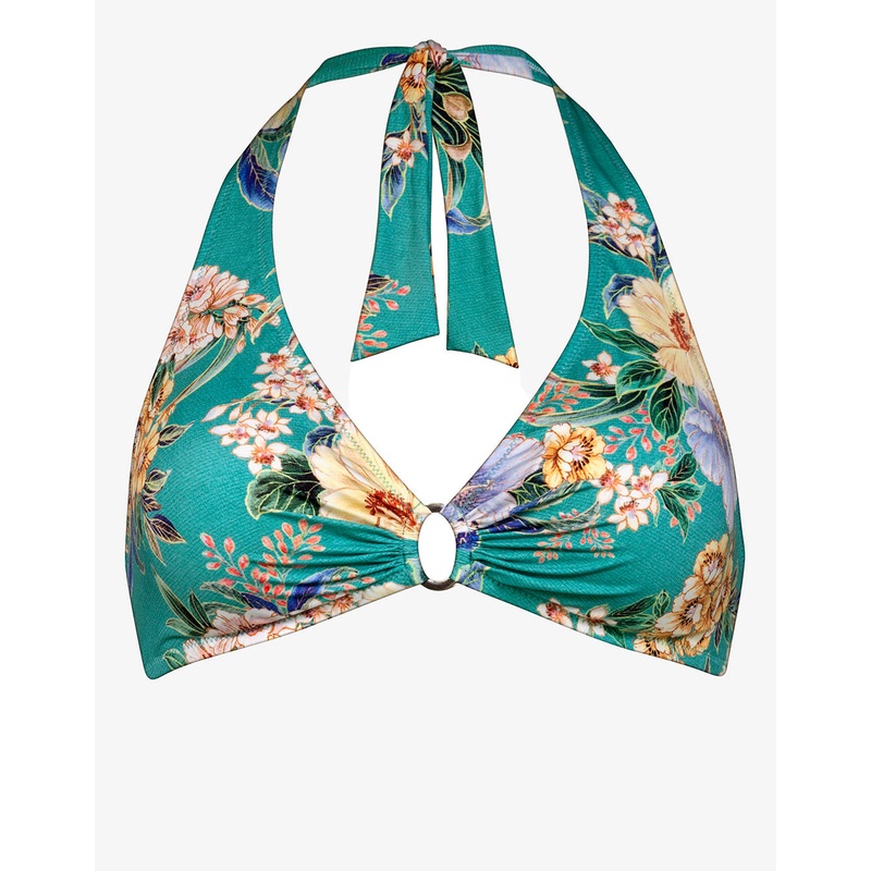 Pineapple Sea Halter Bikini Top - Tropical Breeze