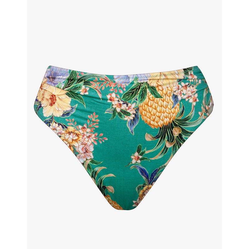 Pineapple Sea High Waist Bikini Pant - Tropical Breeze