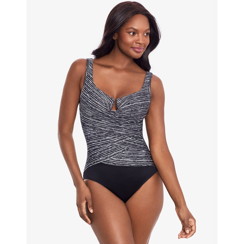 Selenite Layered Escape Swimsuit - Black