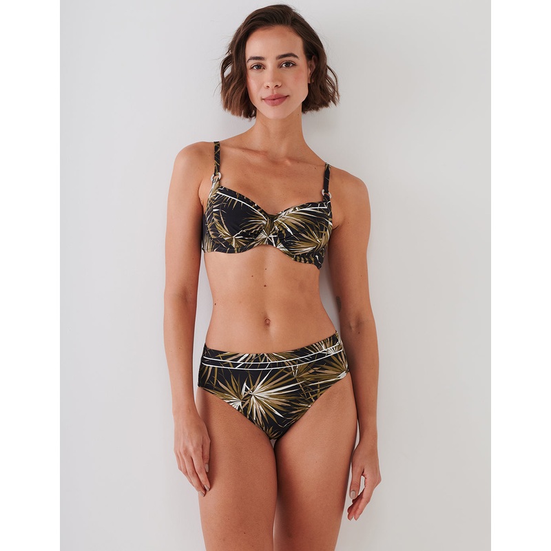 Yucca Flash Underwired Bikini Set - Black Khaki