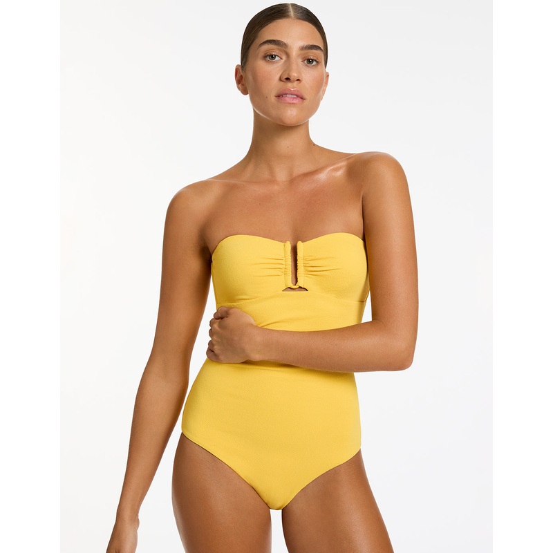 Alessia Bandeau Swimsuit - Sunflower