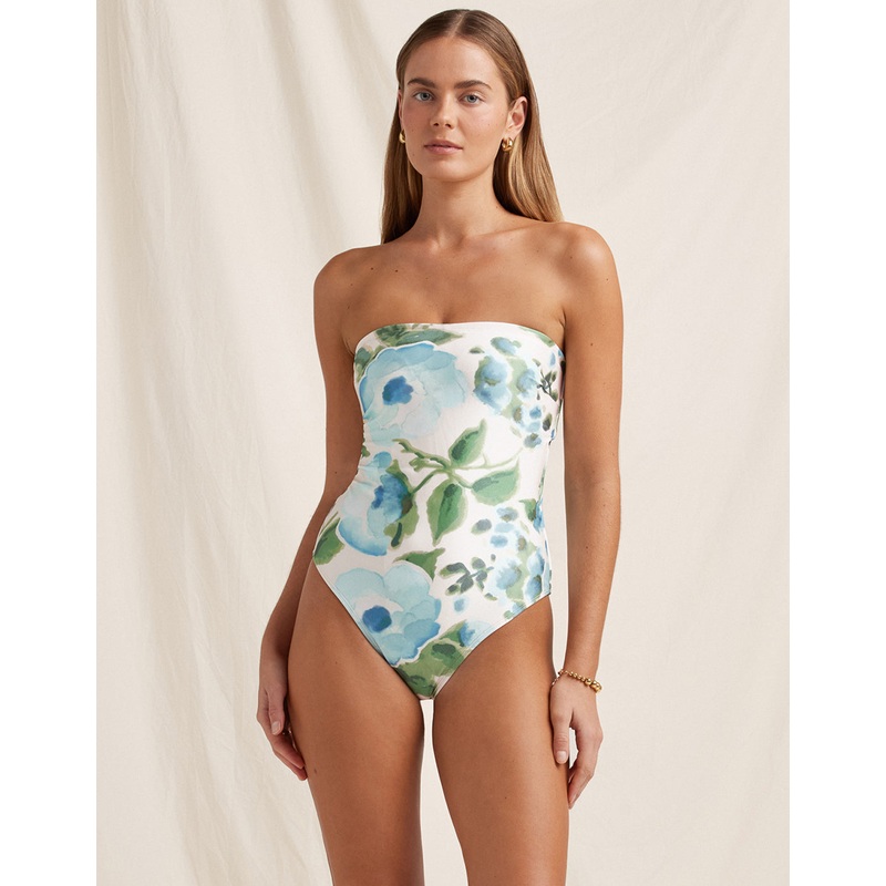 Isles Bandeau Swimsuit - Watercolour