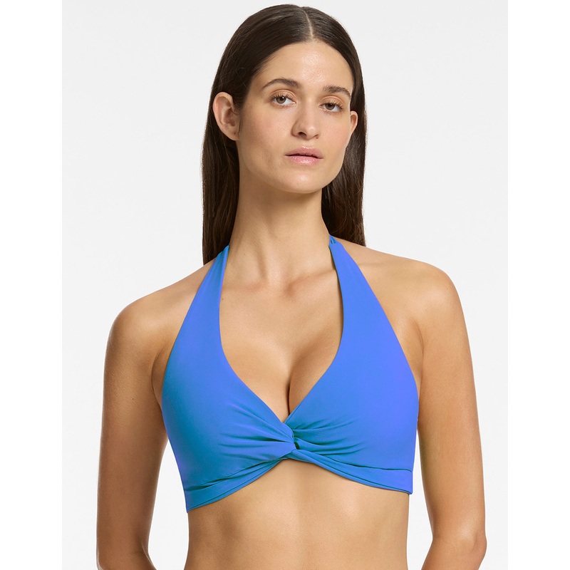 Jetset D DD Twist Front Bikini Top - Tide Blue