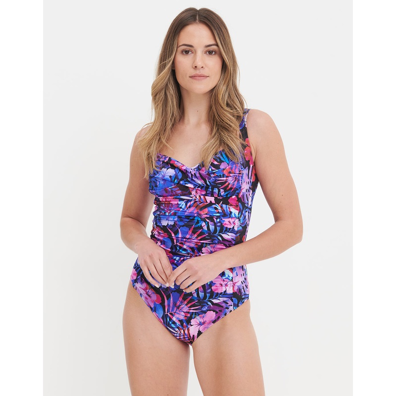Lucille Longer Length Swimsuit - Night Tropics