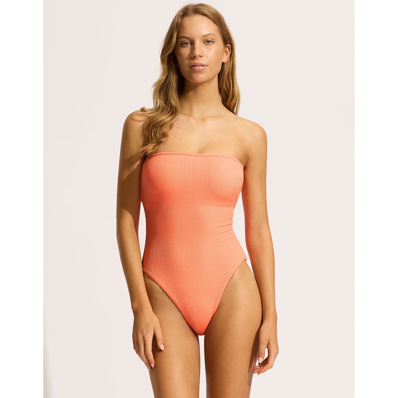 Sea Dive DD Bandeau Swimsuit - Peach Pink