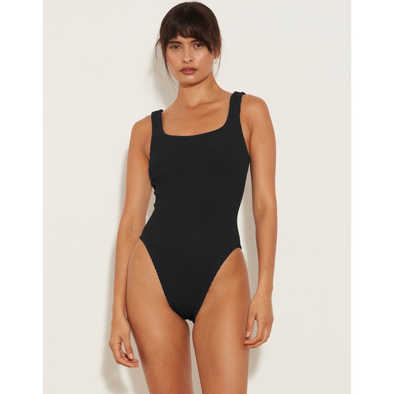Square Neck Swimsuit - Black