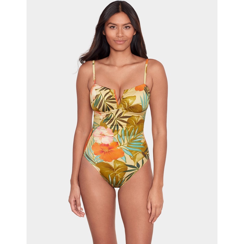Island Tropical V Wire Swimsuit - Print