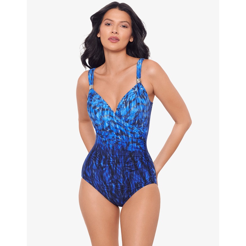 Paka Mayan Siren Swimsuit - Blue/Black