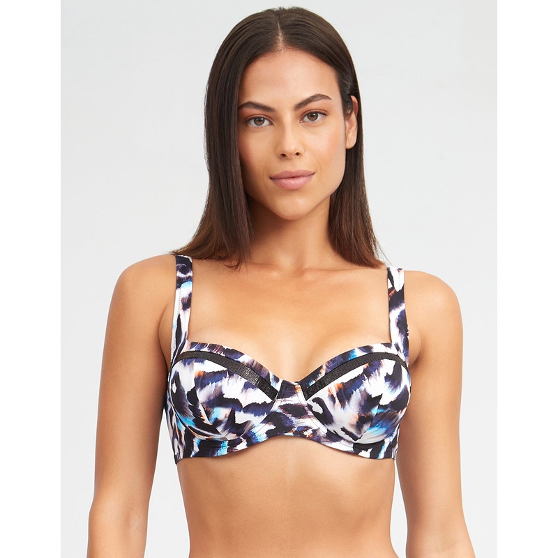 Alika Balcony Bikini Top - Animal