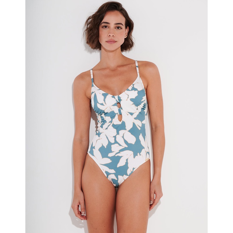 Floral Abstract Swimsuit - Puffy Sky
