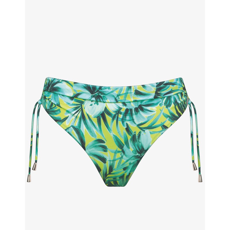 Floral Flashback Adjustable Bikini Pant - Aquatic Green