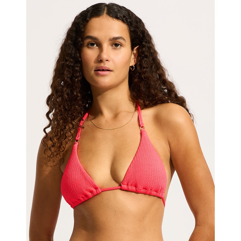 Sea Dive Slide Tri Bikini Top - Snapdragon