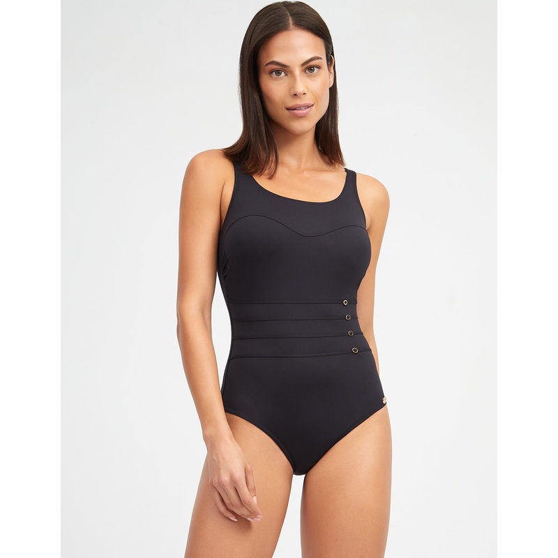 Stella High Front Swimsuit - Black