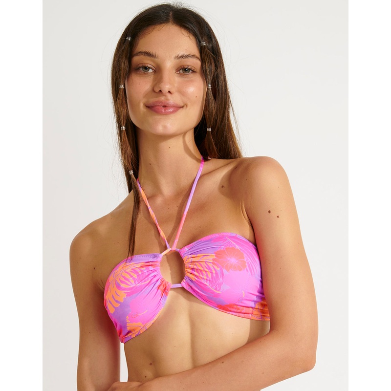 Tropicalia Coolio Bandeau Bikini Top - Lilac