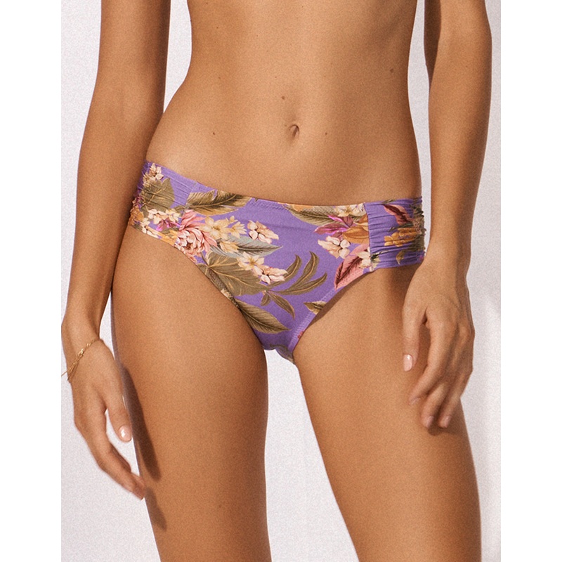 Dreamscape Tropics Regular Ruched Side Pant - Lilac Pastel
