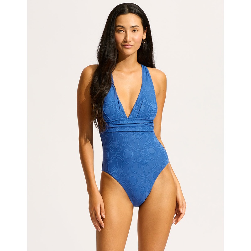 Oasis Cross Back Swimsuit - Ultramarine