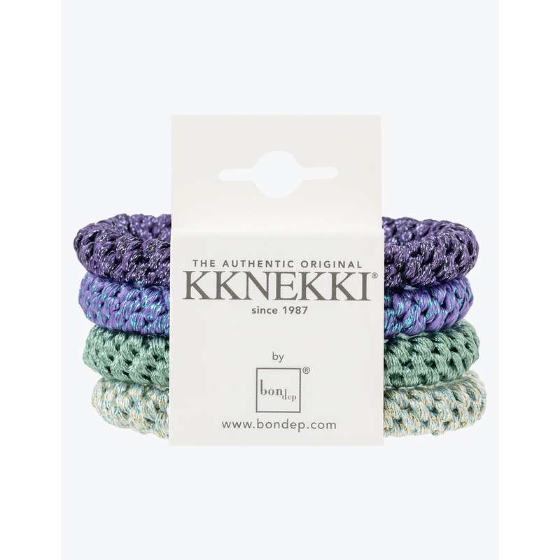 Original Hair Tie Bundle - Green and Purple Glitter