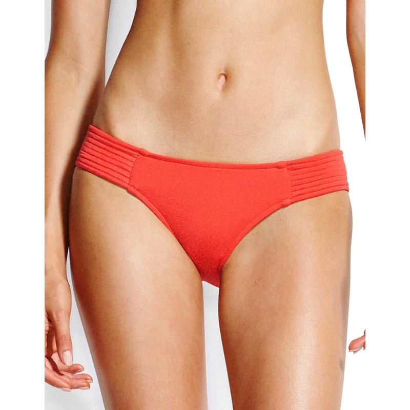 Swim Quilted Hipster Bikini Bottom - Chilli Red